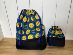 スマイリーフェイス体操服袋・コップ袋セットのサムネイル