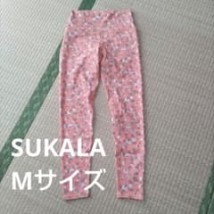 匿名配送 SUKALA フラワープリントレギンス Mサイズ フラワーオレンジ