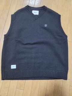 【週末値下中】WTAPS Vネック ニットベスト 222MADT-KNM01 黒