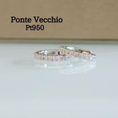 Ponte Vecchio プラチナ Pt950 ダイヤモンド フープ ピアス - メルカリ