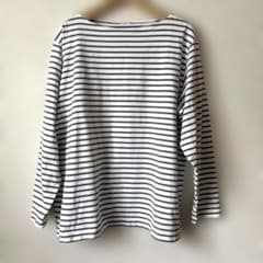 コモリ　comoli ボーダー　カットソー　バスクシャツ　サイズ1 Tシャツ comoli（コモリ）ボーダーボートネックカットソー バスクシャツ サイズ