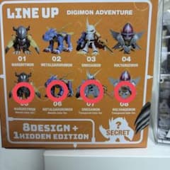 데*지님 DIGIMON ADVENTURE 프라모델 4개 세트