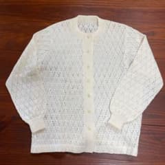 ハンドメイド　カーディガンすかし編みのサムネイル