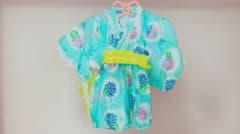 水色花柄浴衣 90㎝のサムネイル