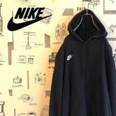 NIKE ナイキ パーカー ビッグシルエット ブラック スウォッシュのサムネイル