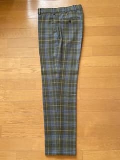 【イタリア製タータンチェックパンツ】Scotland Noble生地グリーン46 イタリア製タータンチェックパンツ】Scotland Noble生地グリーン46