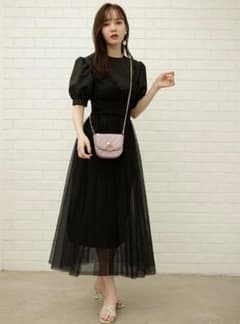 GRL パフスリーブワンピース×チュールキャミワンピースセットのサムネイル