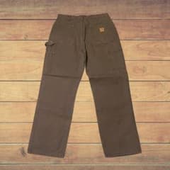 オ*軍様 carhartt カーハート ダブルニー ペインターパンツ ブラウン