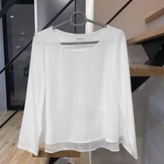 PLST  プラステ　シフォンブラウス　白　Sのサムネイル
