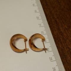 k18、太めフープピアスのサムネイル