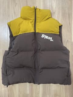 Steal ダウンベスト ブラウン/イエローのサムネイル