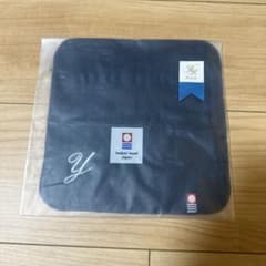 今治タオル ハンカチ ネイビー 刺繍入りのサムネイル