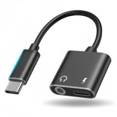 タイプc イヤホン変換 USB-C 3.5mm イヤホンジャック 変換 2in1のサムネイル