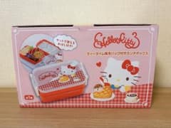 ハローキティ ティータイム保冷バッグ付きランチボックス 全1種のサムネイル