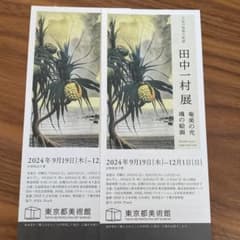 東京都美術館　田中一村展 期限付無料観覧券 2枚セットのサムネイル
