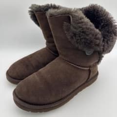 未使用 UGG チョコレート ベイリーボタン トリプレット ムートンブーツ アグ 良品】UGG アグ ムートンブーツ ベイリーボタン 24cm チョコ ブラウン