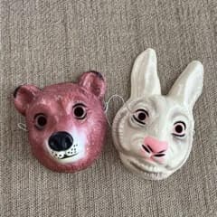 アニマルマスクくまうさぎお面ウェディングフォト前撮りのサムネイル