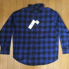 GUの青のチェックシャツのサムネイル