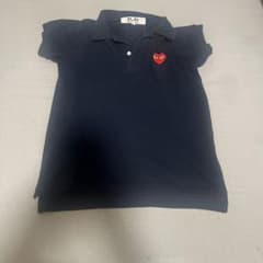 PLAY COMME des GARCONS ポロシャツ ネイビー Ｍ PLAY COMME des GARCONS ポロシャツ ネイビー - メルカリ