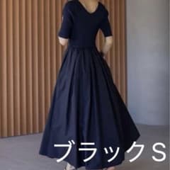 regleam リグリーム　リブニットマキシワンピース　５部袖　5分袖 regleam リグリーム リブニットマキシワンピース 5部袖 5分袖 - メルカリ