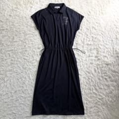 美品】PICONE ピッコーネ スキッパー ワンピース 黒 38 スパンコール
