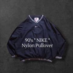90s白タグNIKE ナイキ ナイロンジャケットプルオーバースウッシュ刺繍
