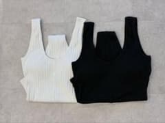 エトレトウキョウ パックオープンタンクトップ ボディスーツ 2枚セット 
