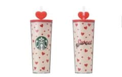 スタバ　バレンタイン2023コールドカップタンブラーハート414mlのサムネイル