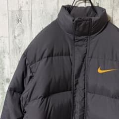 NIKE ナイキ　90s 銀タグ刺繍ロゴ ダウンジャケット MEDIUM グレー