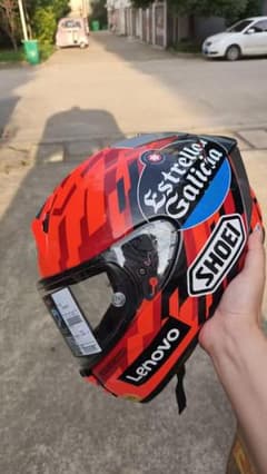 SHOEI レッドジオメトリック レーシングヘルメット XXL - メルカリ