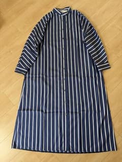 【TICCA】ティッカ テントシャツワンピース ブルーストライプ 美品 TICCA】ティッカ テントシャツワンピース ブルーストライプ 美品