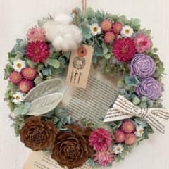 ドライフラワー✿︎冬のリースのサムネイル