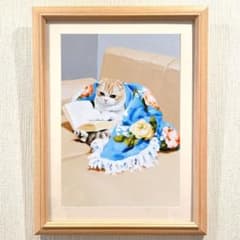 猫 絵画 インテリア アートのサムネイル