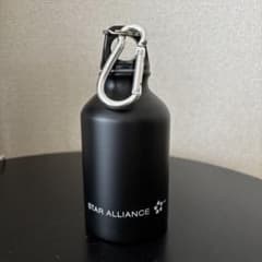 STAR ALLIANCE ロゴ付きブラックボトル タンブラー 水筒カラビナ付きのサムネイル