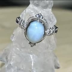 新品 天然ラリマー リング 天然石 指輪（ご希望の方はおまけ付き）のサムネイル