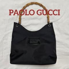 PAOLO GUCCI パオログッチ　Gロゴ バンブー　ショルダーバッグのサムネイル