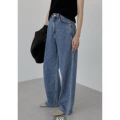 新品】na.e nae ナエ ワイドルーズジーンズ デニム ディープブルー L