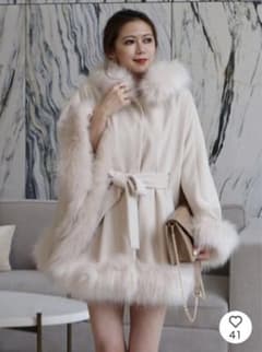 ROYAL PARTY フードファーケープコートのサムネイル