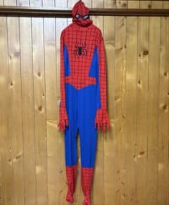 Spider-Man full body suit costume, sizes 150-160, has repair marks and tears, size S.