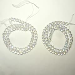 スピリチュアル効果オーロラクォーツ６ｍｍ玉ビーズ一連：約39～40cm２本セット