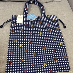 新品】FEILER 学校フェイラー 手付き巾着 エコバッグ ハイジ ネイビー