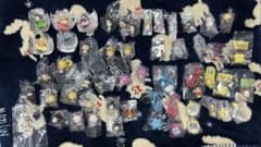 A bundle of accessories and other items featuring characters from Demon Slayer, BLEACH, and more.