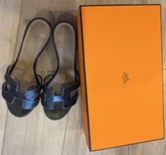 HERMES オラン サンダル ブラック 37 - メルカリ