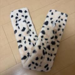 ダルメシアン柄 フェイクファー マフラーのサムネイル
