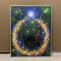 希少 森健二 油絵 30号 宇宙 作家名 サイン入り - メルカリ
