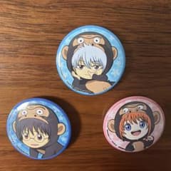 銀魂 万事屋 缶バッジ 3点セット WonderGOOのサムネイル