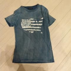 FULL GLOW 星条旗柄 ポケットTシャツ インディゴ Lのサムネイル