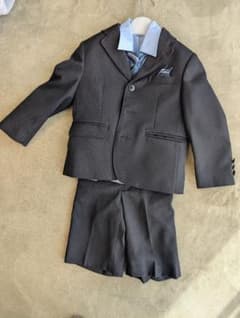 子供用黒ストライプスーツセット 110cmのサムネイル