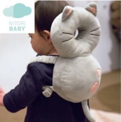 ★専用★【美品】ヘッドガードクッション　ネコ　ニトリのサムネイル