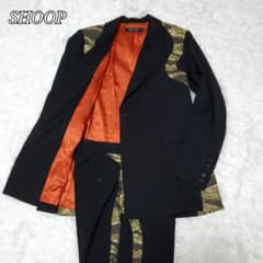 美品✨SHOOP シュープ カモフラ ショールカラー スーツ セットアップ M 